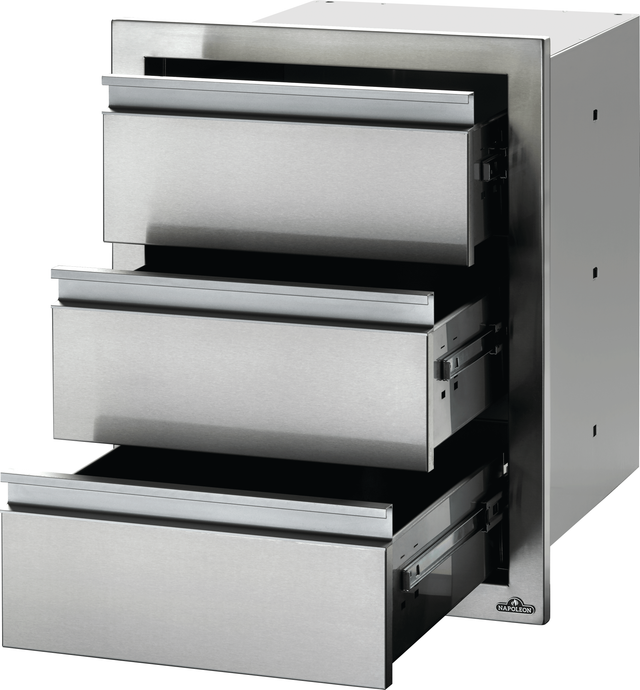 Napoleon Stainless Steel Triple Drawer-1