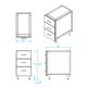 Kalamazoo™ Outdoor Gourmet Signature Series 18" Stainless Steel Storage Cabinet with Three Drawer-1