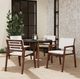 Flexsteel® Nova 5-Piece Brown/Natural Acacia Wood/Canvas Outdoor Dining Table Set-2