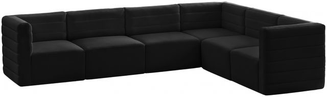 Meridian Furniture Quincy 6-Piece Black Modular Sectional Set-0