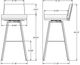 Amisco Customizable Linea Low Back Swivel Bar Stool-2