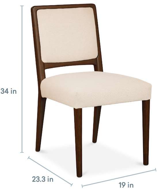 Bassett® Furniture Copenhagen Espresso/Parchment Upholstered Dining Side Chair-2