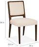 Bassett® Furniture Copenhagen Espresso/Parchment Upholstered Dining Side Chair-2