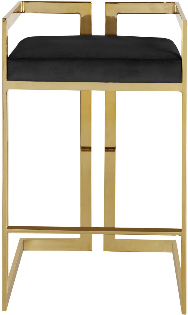 Meridian Furniture Ezra Black Velvet Counter Stool-2
