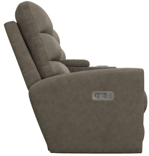 La-Z-Boy® Liam Mushroom Power Wall Reclining Loveseat with Console, Headrest, and Lumbar-3
