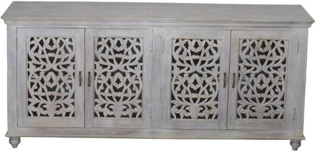 Jaipur Furniture Lunar 4-Door White Wash Sideboard-1