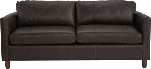 Best® Home Furnishings Customizable Bayment Leather Queen Sofa Sleeper with Dark Walnut Legs-4