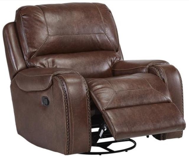 Corinthian Furniture Wheeler Tobacco Manual Swivel Glider Recliner-0