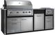 XO Designer 99" Black Outdoor Kitchen Island -1