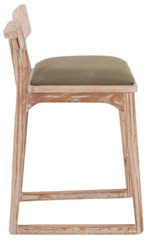 International Furniture Direct Balam Gray/Stained White 24" Barstool-2