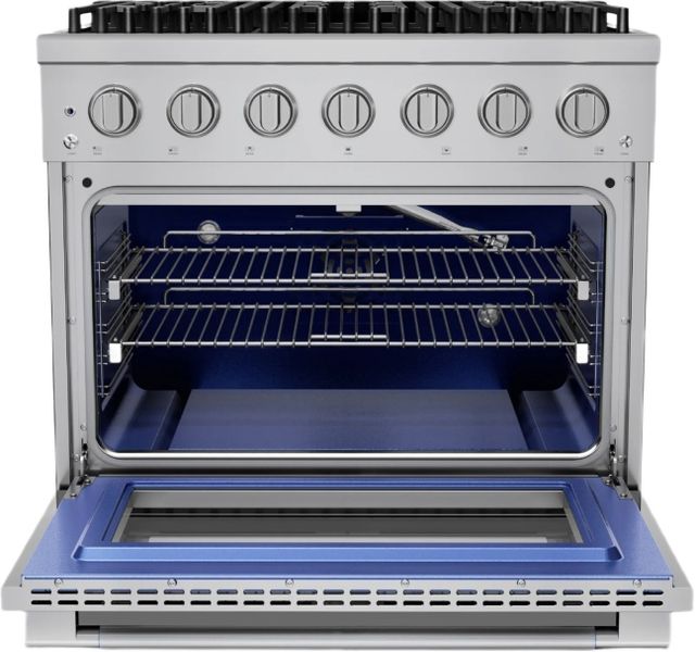 Hauslane HausPro Range 36" Stainless Steel Pro-Style Gas Range with Stainless Steel Knobs-2
