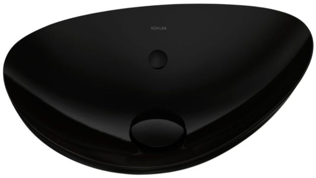Kohler Veil™ Black 21" Oval Vessel Bathroom Sink-4