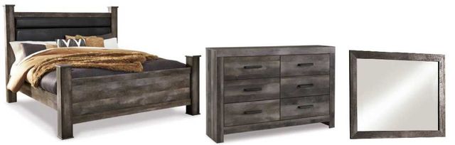 Signature Design by Ashley® Wynnlow 3-Piece Gray King Poster Bed Set-0
