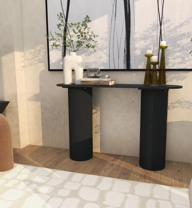 Deco Marche Black Console Table-3