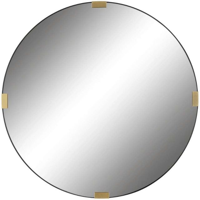 Uttermost® Clip Satin Black Mirror-0