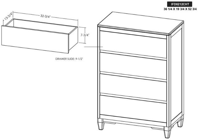 International Furniture Direct Parota Nova Natural Chest-2