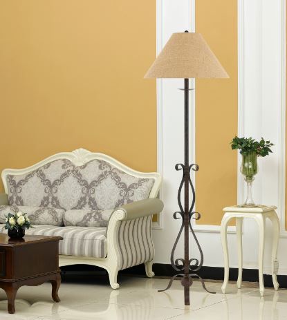 Cal® Lighting & Accessories Ekalaka Wrough Rust Iron Floor Lamp-1