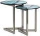 Crestview Collection Blue Nesting Table Set with Stainless Steel Base-0