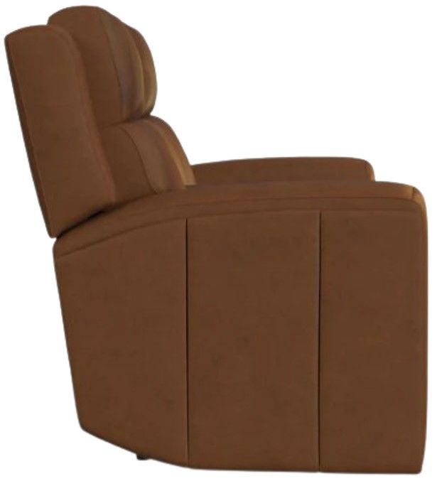 Flexsteel® Wyatt Canyon Brown Power Reclining Loveseat with Console, Power Headrests and Lumbar-3