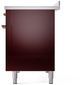 Ilve® Nostalgie II Series 48" Burgundy Pro Style Induction Range-3