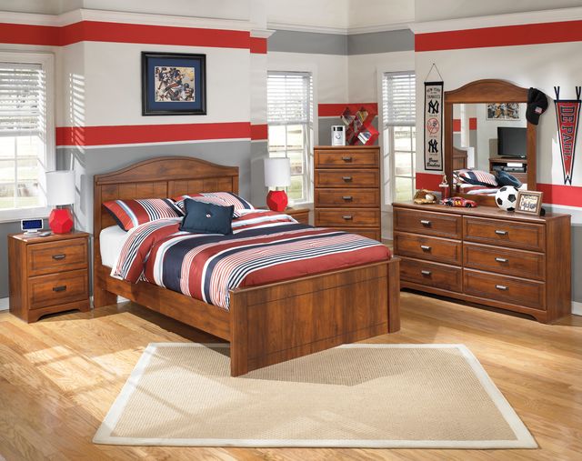 Signature Design by Ashley® Barchan 2-Piece Medium Brown Full Panel Bed Set-3