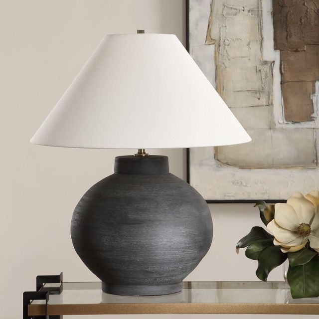 Uttermost® Tramore Rustic Charcoal Table Lamp-1