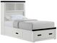 Elements International Wade White Twin Bookcase Youth Bed-0