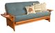 Kodiak Furniture Phoenix Linen Aqua/Butternut Full Futon with Mattress-0
