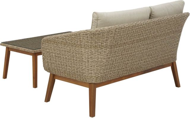Signature Design by Ashley® Crystal Cave 2-Piece Beige Outdoor Conversation Set-1
