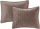 Olliix by Madison Park Harper 3 Piece Taupe King/California King Faux Velvet Reversible Coverlet Set-1