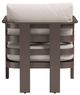 Zuo® Modern Bal Harbor Brown/White Aluminum Fabric Outdoor Accent Chair-3