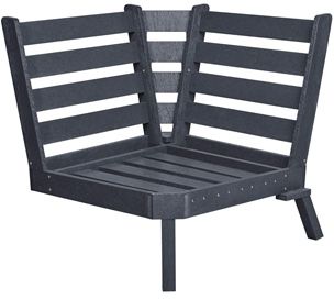 C R Plastics Tofino Slate Grey Sectional Corner Piece-0