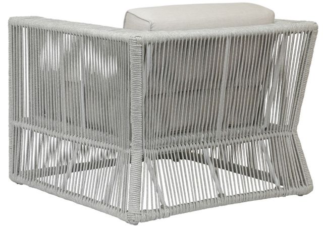 Sunset West Miami Silver Gray Aluminum/Olefin Rope Outdoor Club Chair with Echo Ash Cushion-3