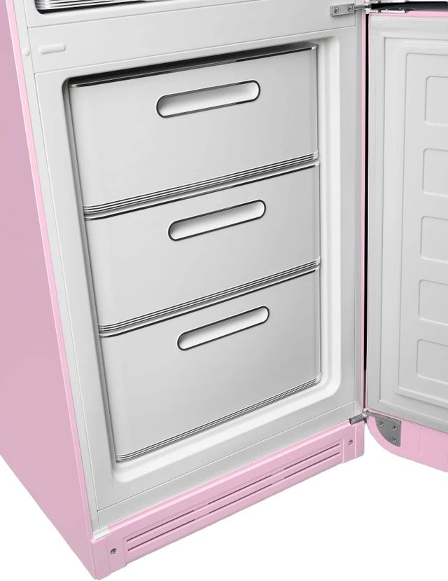 Smeg 50's Retro Style Aesthetic 11.7 Cu. Ft. Pink Bottom Freezer Refrigerator-2