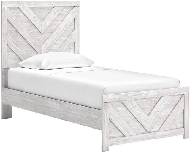 Signature Design by Ashley® Cayboni Whitewash Twin Panel Bed Lacks