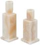Currey & Company Lithos 2-Piece Ivory/Natural Candle Holder Set-0