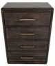 International Furniture Direct Dark Mezquite Black Chest-4