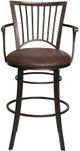 Steve Silver Co. Bayview Gunmetal Swivel Bar Stool-1
