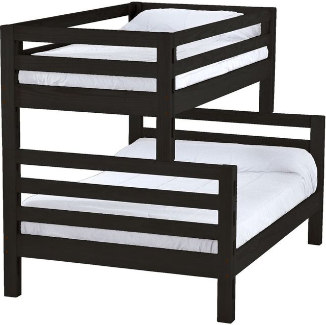 Crate Designs™ Furniture Espresso Twin XL/Full XL Tall Ladder End Bunk Bed-0