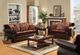 Furniture of America® Franklin Burgundy/Espresso Loveseat-1