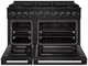 ZLINE Marino 48" Black Stainless Steel Pro Style Dual Fuel Range with 8-Burner DuoPro™ Cooktop and Electric Convection Oven-1