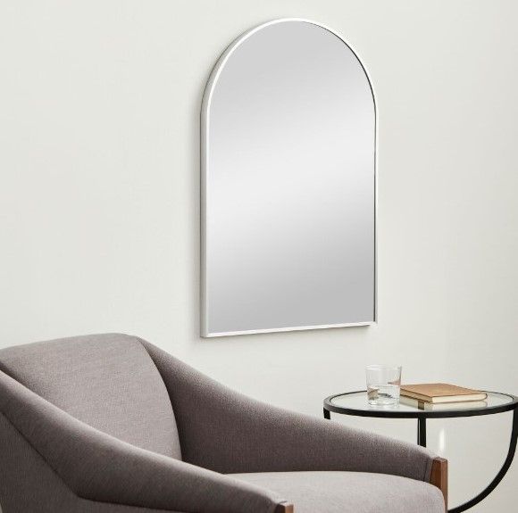 Surya Aranya Brushed Metallic/Silver 24" Accent Mirror-3