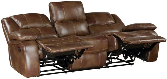 Homelegance® Ellicott Brown Manual Reclining Sofa-2