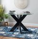 Powell® Auden Glass Top Dining Table with Black Base-1