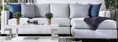 Furniture of America® Ornella 2-Piece Light Gray Right-Arm Facing Sofa Sectional and Chaise