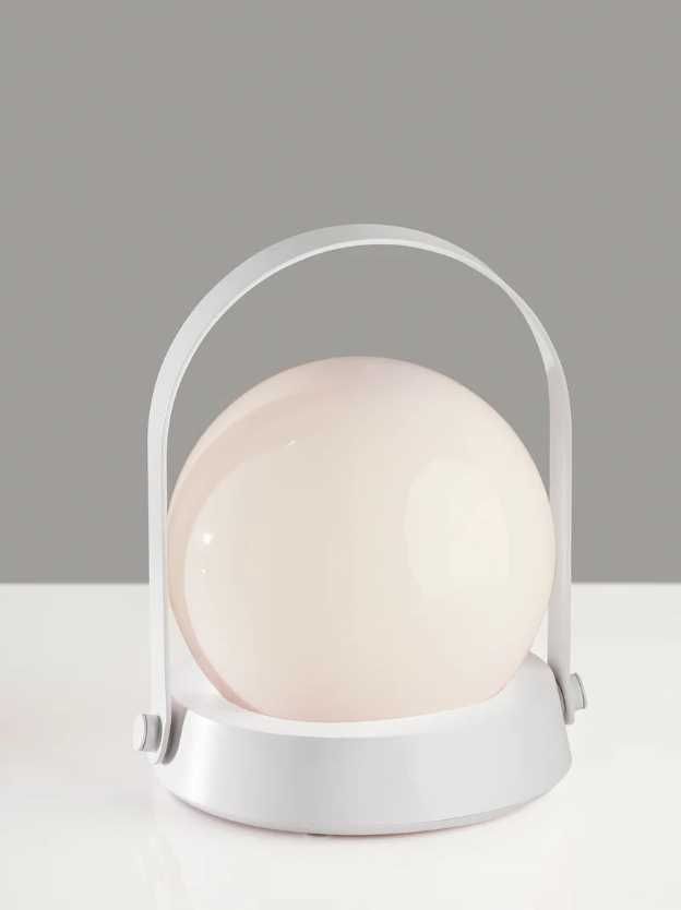 Adesso® Millie White LED Table Lantern-1