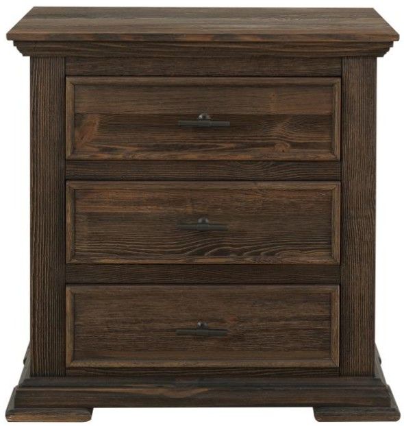 International Furniture Direct Desire Deep Brown Nightstand-3