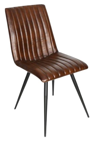 Home Trends & Design Essex Black/Hand Washed Chestnut Dining Chair-0