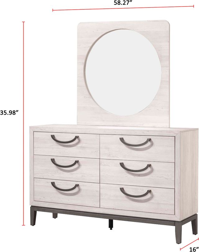Crown Mark Veda White Dresser-2