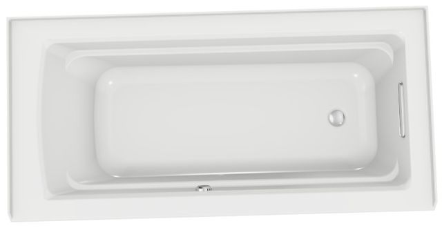 KOHLER® Archer® White 66" x 32" Alcove Bath with Bask® Heated Surface - Right Drain-1